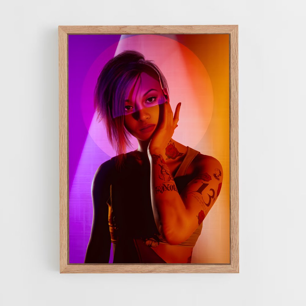 Poster Judy coup – affiche Cyberpunk (vue 4)